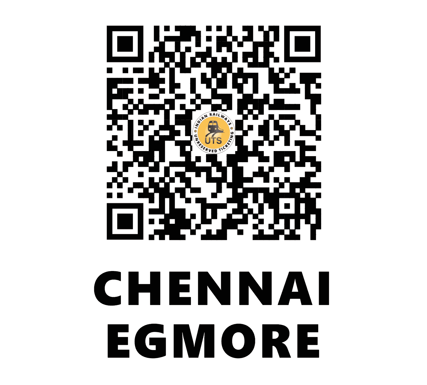 UTS QR Code for Chennai Egmore - MS